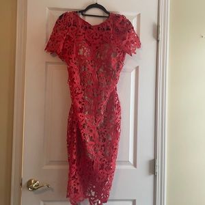 Red lace dress